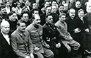 Stalin und Mitkämpfer 1936 in Moskau (Kongress)