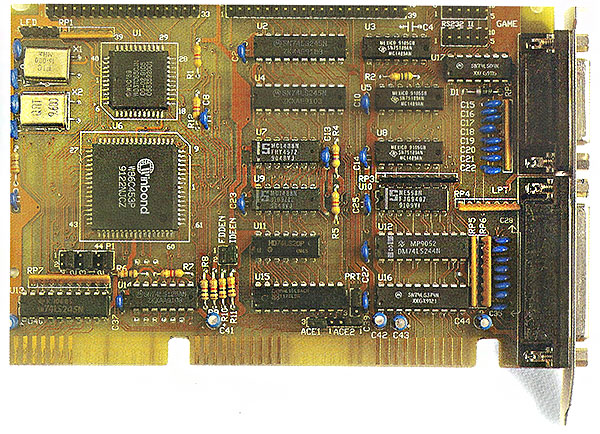 Schaltkarte eines frühen PC
