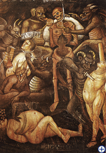 Inferno (Ausschnitt) von Taddeo di Bartolo, 1396